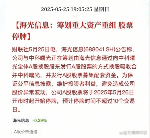 股票配资靠谱公司 中科院系大动作！海光信息合并中科曙光，算力行业要变天？